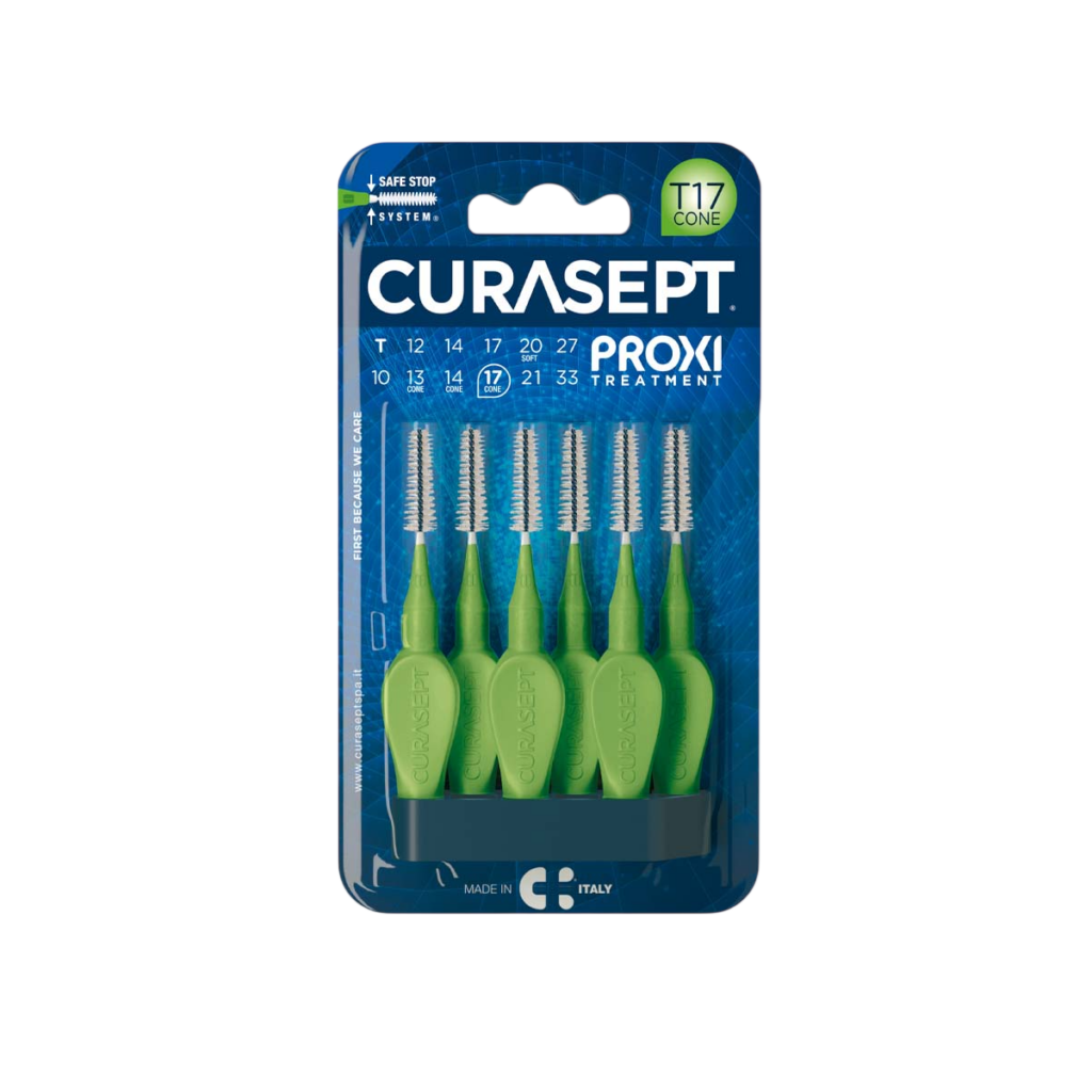 Межзубные ершики Curasept PROXI Treatment T17 Conical зеленый, ISO 5, 1,7мм (6 шт)