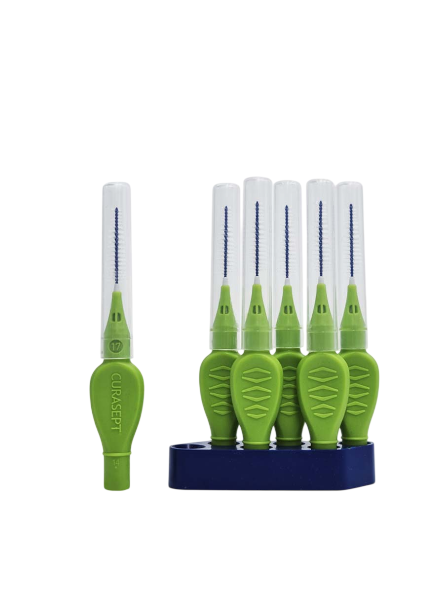 Межзубные ершики Curasept PROXI Treatment T17 Conical зеленый, ISO 5, 1,7мм (6 шт)