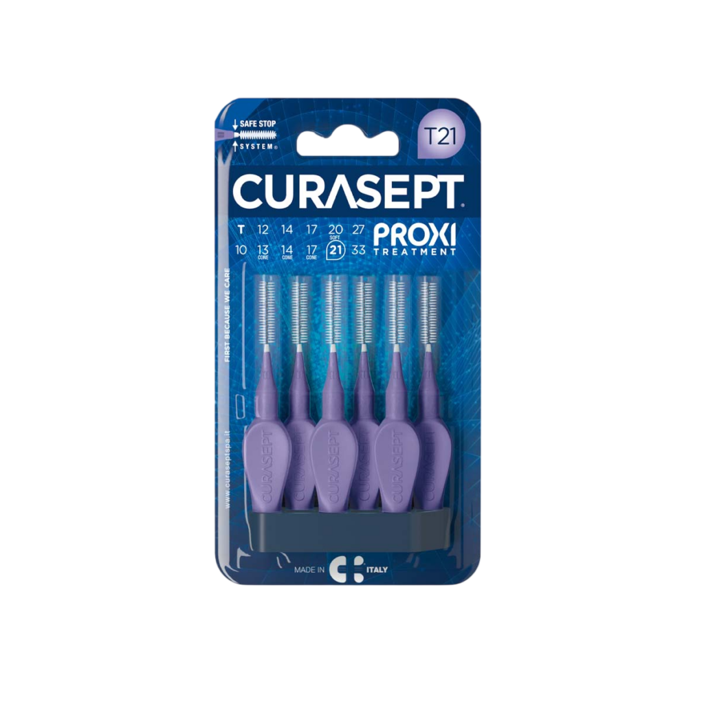 Межзубные ершики Curasept PROXI Treatment T21 фиолетовый, ISO 6, 2,1мм (6 шт)