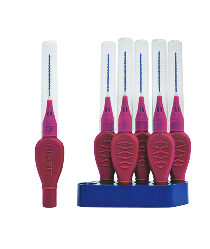 Межзубные ершики Curasept PROXI Treatment T13 Conical бордовый ISO 3, 1,3 мм (6 шт)