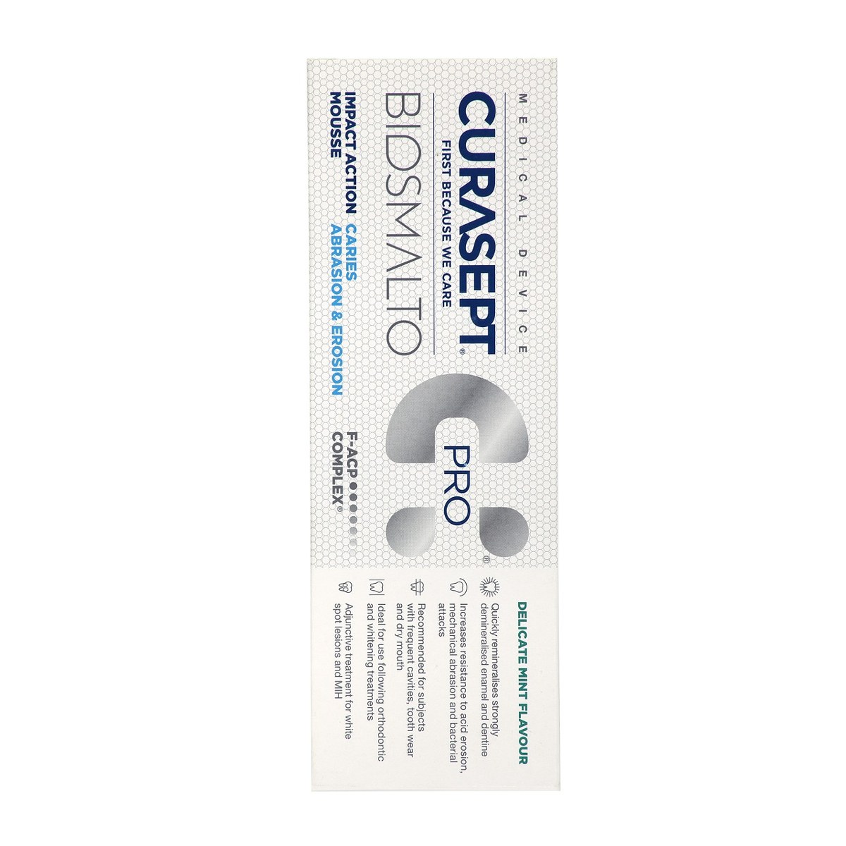 Мусс Curasept Biosmalto Caries, Erosion and Abrasion реминерализирующий со вкусом мяты, 150 мл