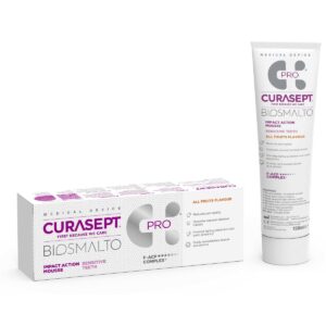 Мусс Curasept Biosmalto Sensitive реминерализирующий со вкусом тутти-фрутти, 150 мл